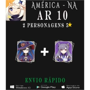 Keqing + Mona Conta Ar10 - Genshin Impact ✨