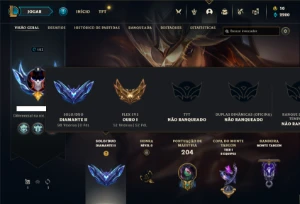 Conta Diamante 2 com 60 Champs e 15 Skins + 2 Fragmentos - League of Legends LOL