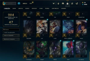 Conta Diamante 2 com 60 Champs e 15 Skins + 2 Fragmentos - League of Legends LOL