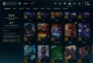 Conta Diamante 2 com 60 Champs e 15 Skins + 2 Fragmentos - League of Legends LOL