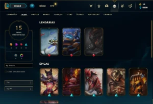 Conta Diamante 2 com 60 Champs e 15 Skins + 2 Fragmentos - League of Legends LOL