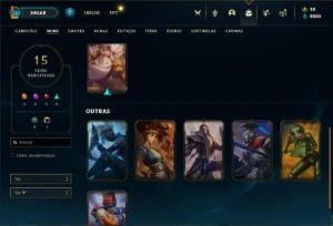 Conta Diamante 2 com 60 Champs e 15 Skins + 2 Fragmentos - League of Legends LOL