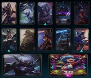 CONTA LEAGUE OF LEGENDS - PLATINA I - 34 CHAMPS - 12 SKINS LOL