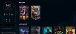 Conta LOL (PLAT 4 S11) com todos os campeões e varias skins - League of Legends