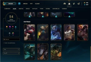 Conta ouro 4 com 44 Champs e 24 Skins - League of Legends LOL