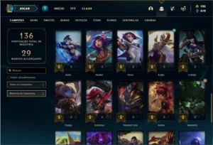 Conta ouro 4 com 44 Champs e 24 Skins - League of Legends LOL
