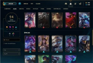 Conta ouro 4 com 44 Champs e 24 Skins - League of Legends LOL
