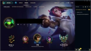 Conta League of Legends Platina 3 + Smurf LOL