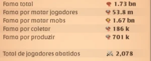 1,7bn de fama total otima para pve e pvp - Albion Online