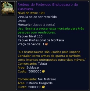 Rédeas do Poderoso Brutossauro da Caravana - Blizzard