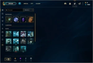 Conta platina 4 com 27 champs e 11 Fragmentos de skins - League of Legends LOL