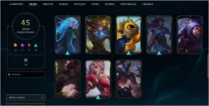 Level 192, 45 skins, 1540 de rp, 94 champions - League of Legends LOL