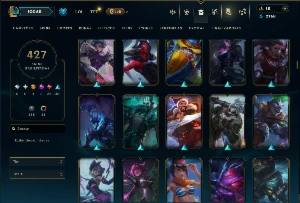 Ferro 2 com TODOS os Champs e 427 Skins ( ADC / MID / JG ) - League of Legends LOL