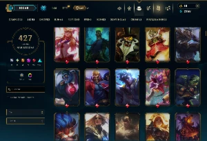 Ferro 2 com TODOS os Champs e 427 Skins ( ADC / MID / JG ) - League of Legends LOL