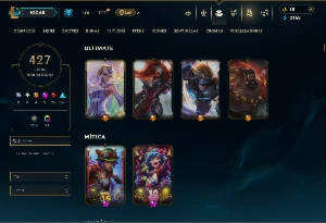 Ferro 2 com TODOS os Champs e 427 Skins ( ADC / MID / JG ) - League of Legends LOL