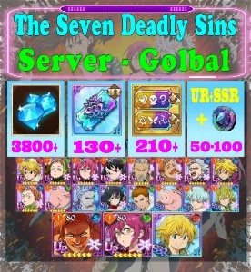 [GLOBAL]3800+ Diamonds Seven Deadly Sins 7DS Reroll Account - Outros
