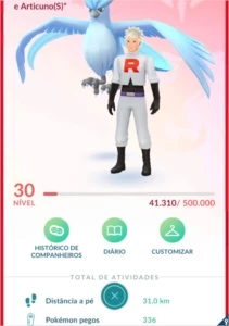 Pokémon Go - Conta Lv30, Articuno SHINY, Lendários e 100%s