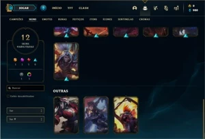 Conta bronze 1 com 44 Champs e 12 Skins - League of Legends LOL