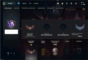 Conta bronze 1 com 44 Champs e 12 Skins - League of Legends LOL