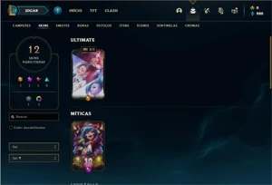 Conta bronze 1 com 44 Champs e 12 Skins - League of Legends LOL