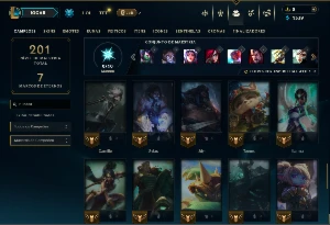 Unranked com 55 Champs e 22 Skins - League of Legends LOL