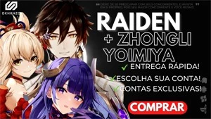 🌟Genshin Impact conta zhongli raiden yoimiya mona AR10