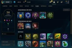 PLATINA 2 MUITA SKIN/EMOTE/ICONES/RP - League of Legends LOL