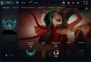 PLATINA 2 MUITA SKIN/EMOTE/ICONES/RP - League of Legends LOL