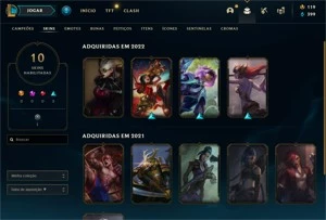 PLATINA 2 MUITA SKIN/EMOTE/ICONES/RP - League of Legends LOL