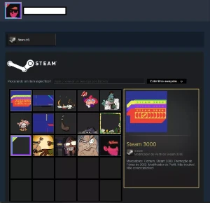 Steam com perfil especial e 17 jogos aleatórios