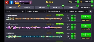 Conta 8 ball Poll com mais de 15 tacos lendarios - Outros