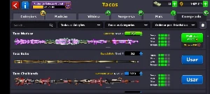 Conta 8 ball Poll com mais de 15 tacos lendarios - Outros
