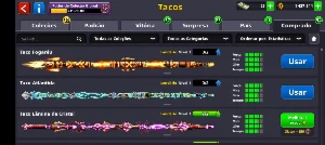 Conta 8 ball Poll com mais de 15 tacos lendarios - Outros