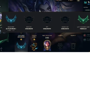 Conta Platina 1 (na md5) com mmr de Diamond/Master - League of Legends LOL