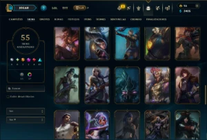 Prata 2 com 120 Champs e 54 Skins ( ADC / MID ) - League of Legends LOL