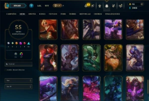 Prata 2 com 120 Champs e 54 Skins ( ADC / MID ) - League of Legends LOL