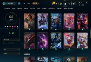 Prata 2 com 120 Champs e 54 Skins ( ADC / MID ) - League of Legends LOL