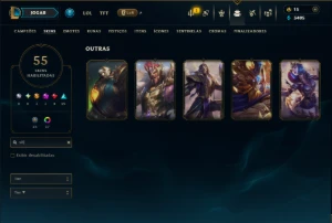 Prata 2 com 120 Champs e 54 Skins ( ADC / MID ) - League of Legends LOL