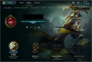 Conta smurf - Platina 1 na season 7 ( Atualmente na md10) - League of Legends LOL