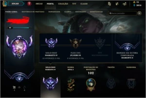 CONTA DIAMOND 4 (S9 D2) R$150 - League of Legends LOL