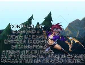 CONTA DIAMOND 4 (S9 D2) R$150 - League of Legends LOL