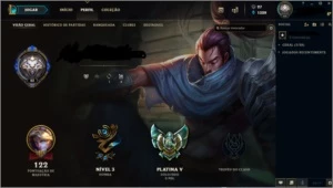 Conta League of legends Platina V, antiga smurf LOL