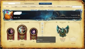 Conta Platina 3 League Of Legends LOL