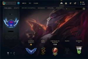 Conta diamante 2 +120 champs e 96 skins - League of Legends LOL