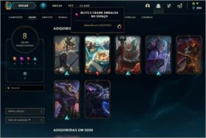 CONTA LOL BRONZE 3 DIVERSAS SKINS - League of Legends