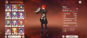 AR 57 11 personagens 5* EndGame - Genshin Impact