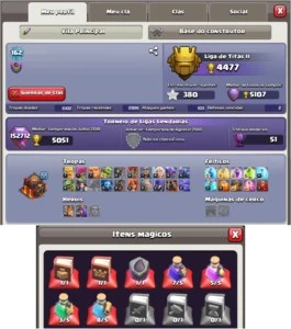 Cv10 full + cv8 full + cv7 full + brindes - Clash of Clans