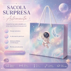 Kit 15 Sacolinhas Astronauta - Pegue e Monte - Artesanato e Personalizados