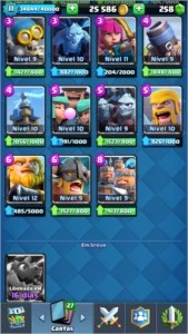 Conta clash royale nível 11 Liga 1