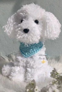 Mini Poodle - Amigurumi de Crochê - Artesanato e Personalizados